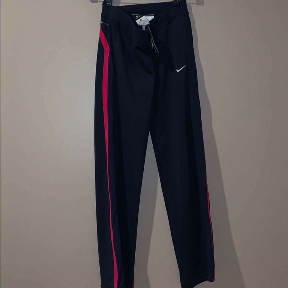 Navy with Pink Stripe Nike Athletic Pants